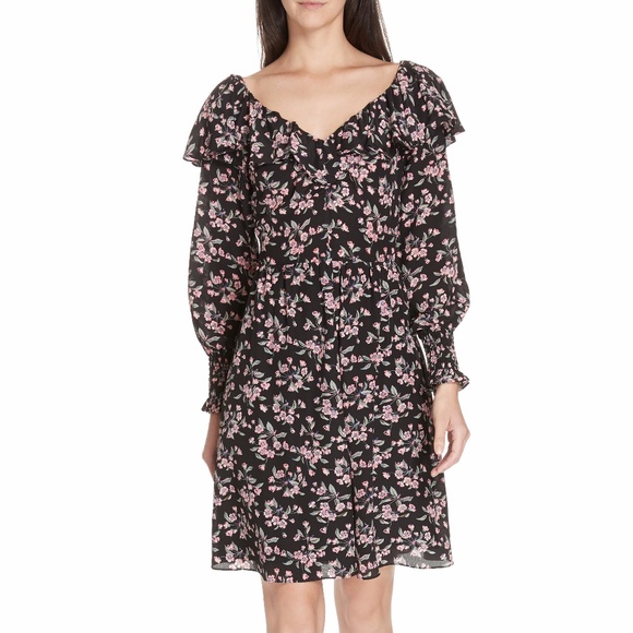Rebecca Taylor Tilda Silk Ruffle Floral Dress NWT - Picture 1 of 9